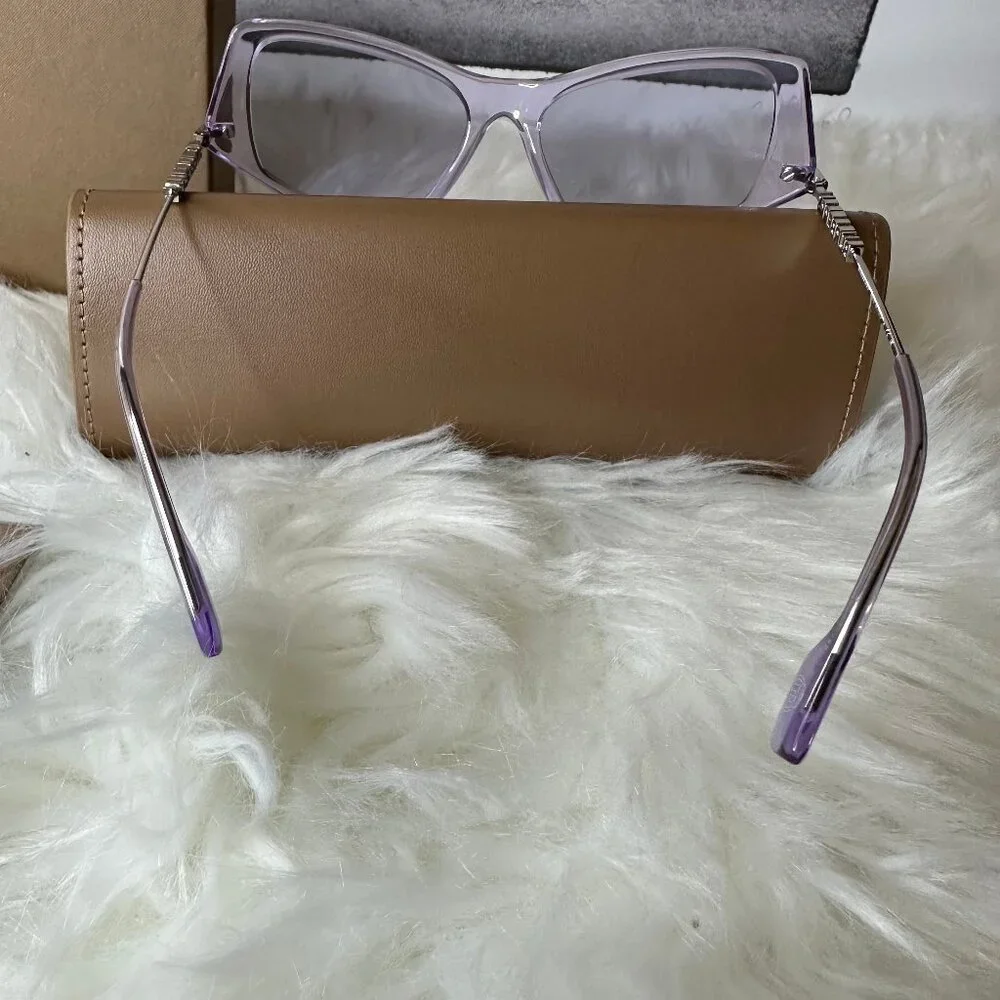 ❌SOLD❌ New Burberry Women`s Geometric 52mm Lilac Sunglasses - Picture 8 of 9